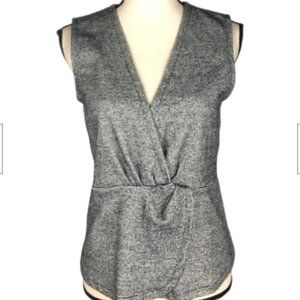REDUCED! BRAND NEW J.Crew 365 Bouclé Twist Peplum Top Black/White/Gray J7990